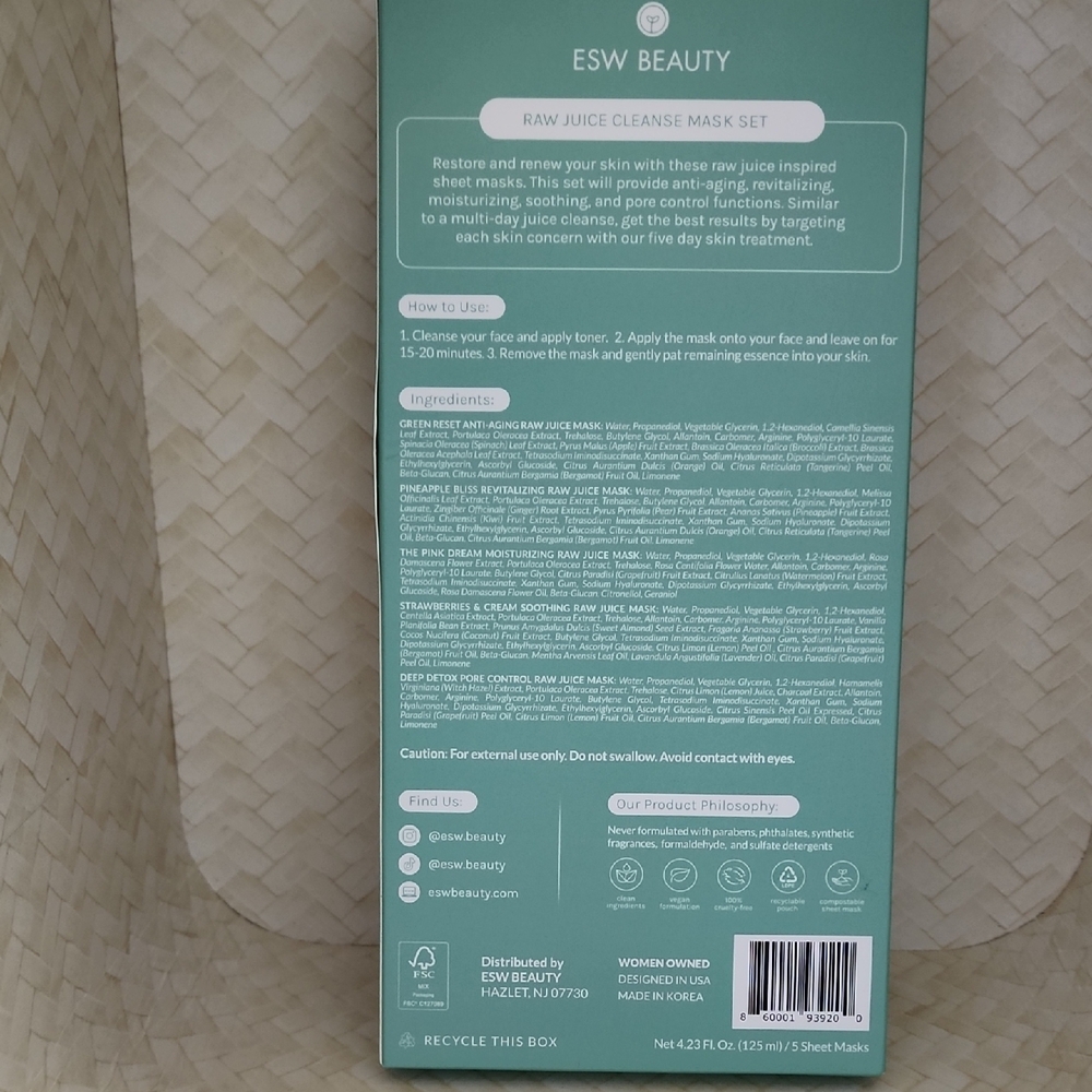 #1 Raw Juice Cleanse Mask Set - Multi-Color - Picture 2 of 4